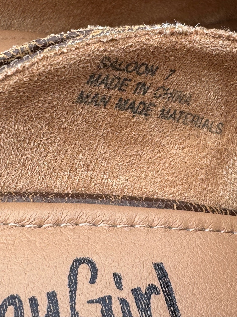 HeyGirl by Corkys Tan Crackle Saloon Mule size 7 - Picture 3 of 5